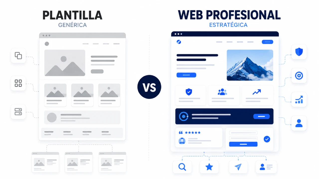 Página web profesional vs. página creada con plantillas gratuitas: diferencias reales que pueden afectar tu negocio