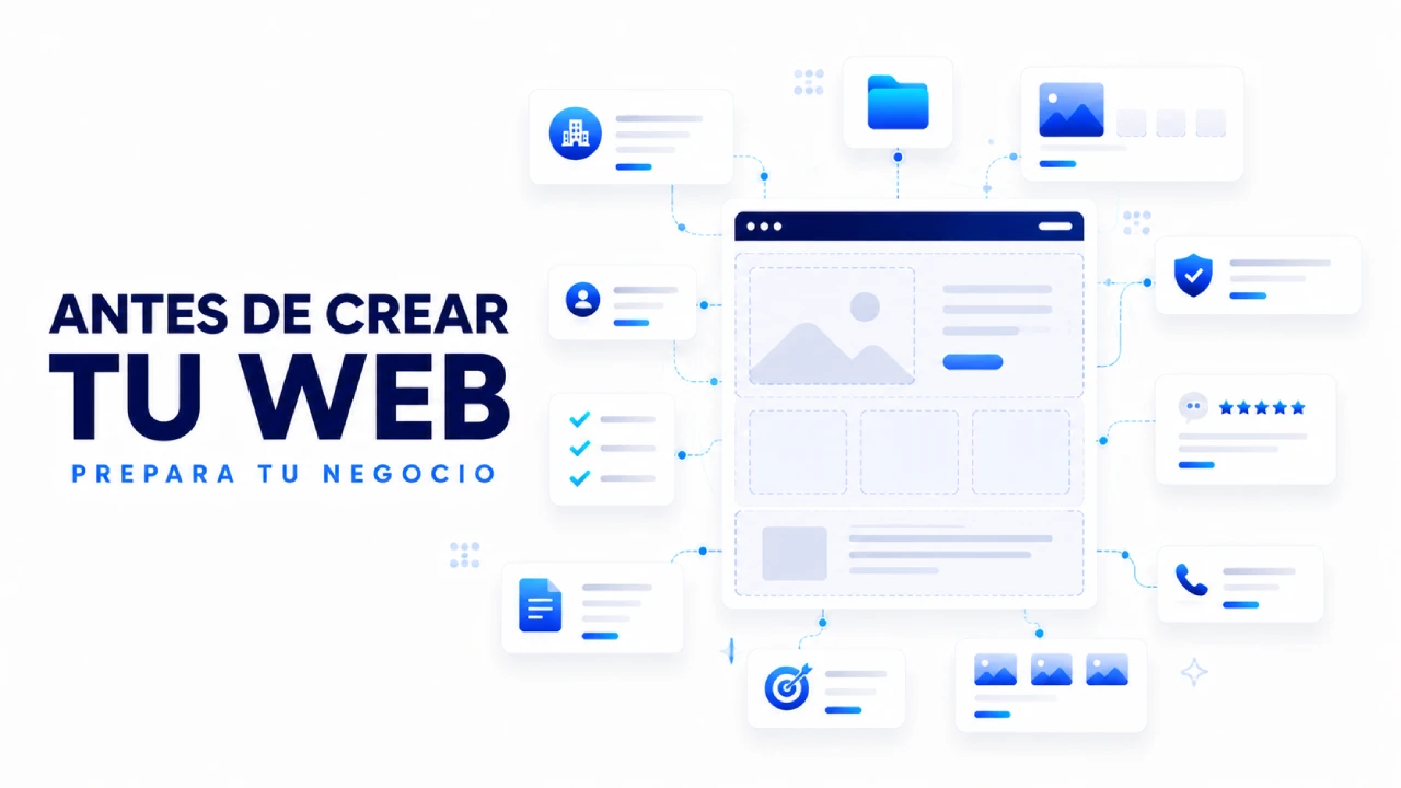 Qué información debes preparar antes de crear una página web para tu empresa